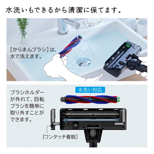 HITACHI かるパックスティック PKV-BK50L 掃除機（スティックタイプ・紙パック式）PKV-BK50L V(ライト