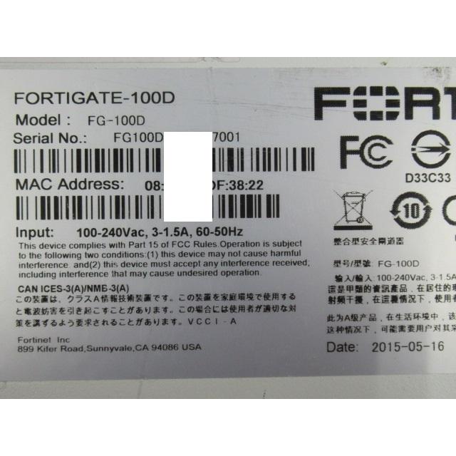 中古】【ライセンス期限切れ】 Fortinet FG-100D FortiGate-100D 中古】【ライセンス期限切れ】 Fortinet FG-100D FortiGate-100D