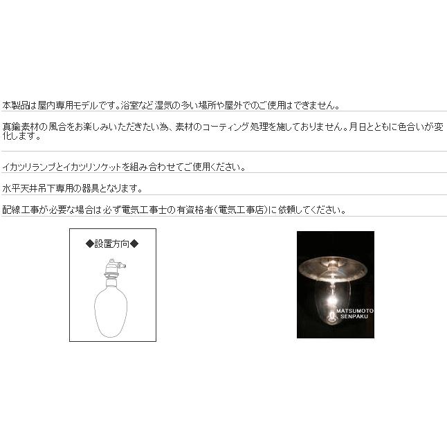 松本船舶電機 マリンランプ ペンダントライトシリーズ  イカツリ ランプ IK-RT-C 【ランプのみソケット別売】◆屋内専用モデル◆の画像