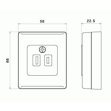 オーセントⅡ Amazon.co.jp: テクノパーツ 家具用コンセント(什器用) 2口