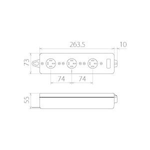 明工社【MR2930】設備工事用配線器具 接地 3P 20A 250V 3コ口タップ