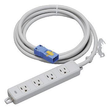 【明工社 MR7704NT5】 横形OA用接地タップ4個口5ｍ　10個 明工社【MR7704NT5】 横形OA用接地タップ4コ口 パイロットランプ