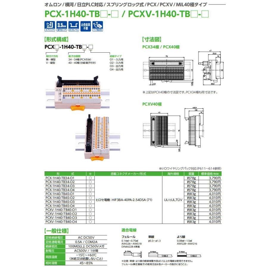 東洋技研 【 PCX-1H40-TB40-O1 】PCX（PLC対応モデル）【分岐端子付き
