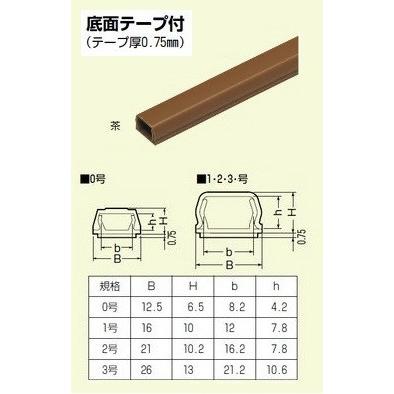 未来工業 PML-2BT 2号プラモール 茶 （テープ付）全長（1m）【10本入り