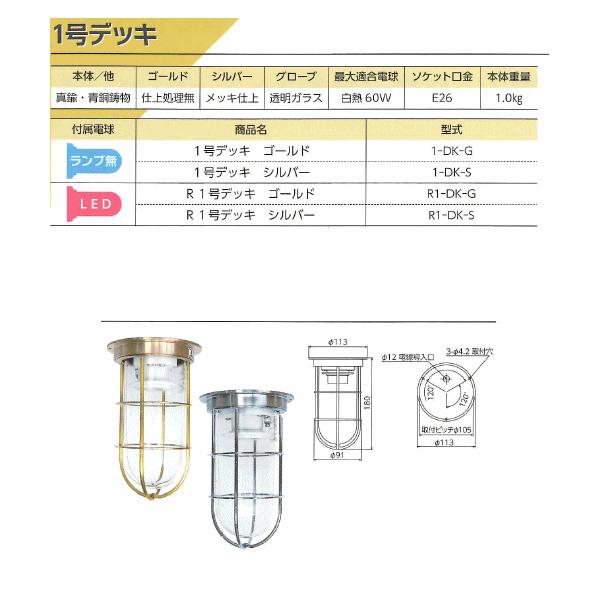 (未使用･未開封品)松本船舶電機 マリンランプ デッキライトシリーズ Ｒ１号デッキシルバー R1-DK-S ◆屋外屋内兼用◆ 松本船舶電機 マリンランプ デッキライトシリーズ R1号デッキ