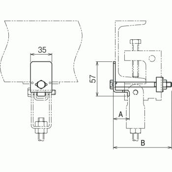 ネグロス電工 S-HBRC150 【1個単位】 HB吊り金具用補強金具（みぞ形鋼