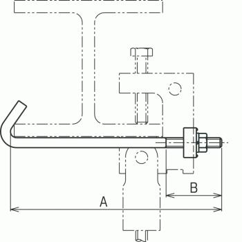 ネグロス電工 S-HBRH2530 【1個単位】HB吊り金具用補強金具（H形鋼用 