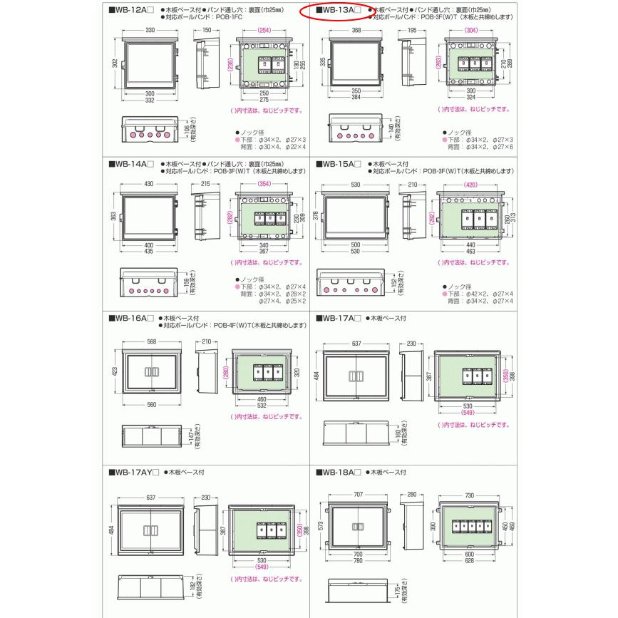 未来工業 WB-13AJ ベージュ色 ウォルボックス （屋根付 ヨコ型