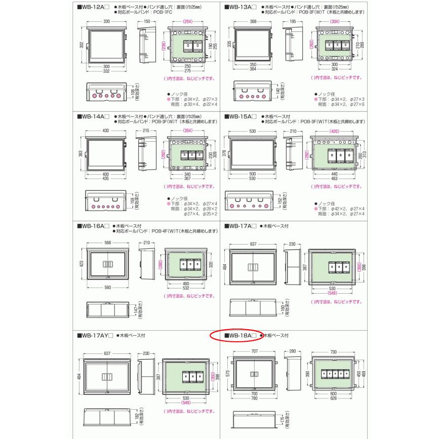 未来工業 WB-18AJ ベージュ色 ウォルボックス （屋根付 ヨコ型）FRP樹脂製｜n-denservice｜02