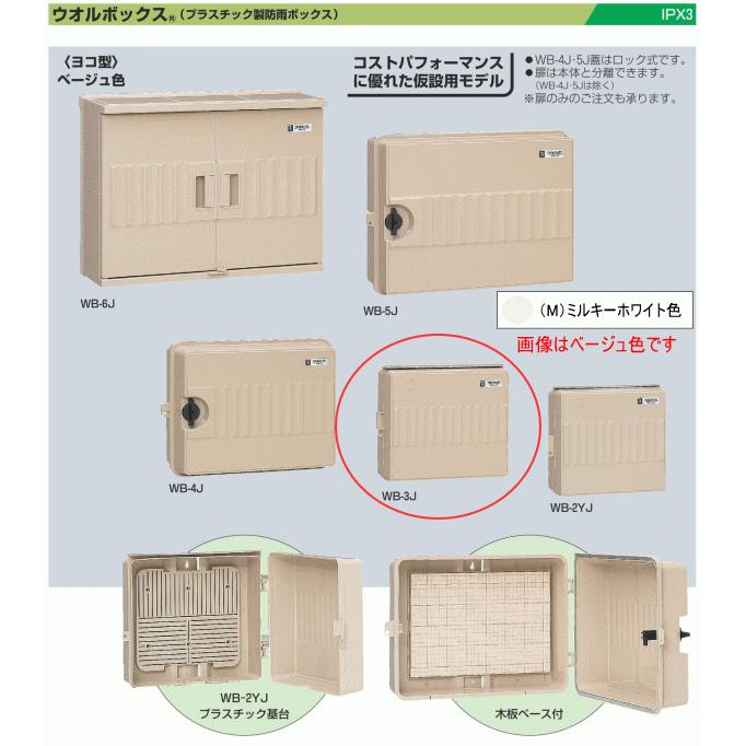 未来工業 WB-3M ミルキーホワイト色 ウォルボックス (ヨコ型) : エヌ
