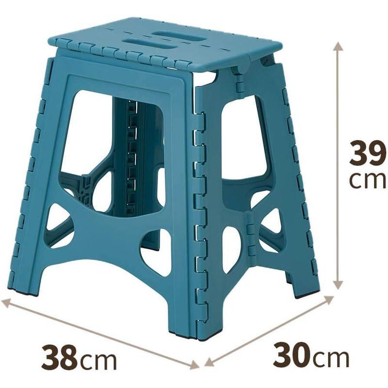 天馬 踏み台 室内用 フォールディングステップ 39 幅34×奥行26×高さ39cm 折りたたみ ブルー｜n-fine｜10