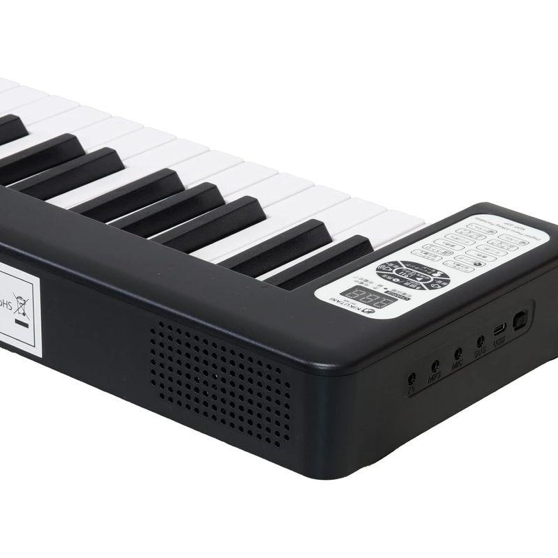 減額 キクタニ(Kikutani) 安心の日本企業取り扱い製品キクタニ 折りたたみ式電子ピアノ 61鍵盤 充電式 KDP-61P BLK