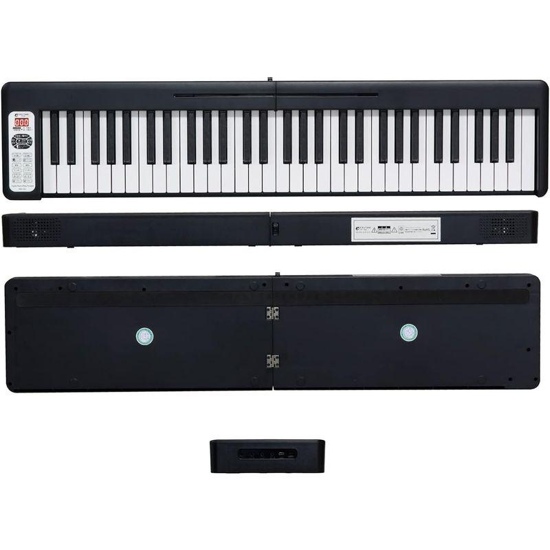 減額 キクタニ(Kikutani) 安心の日本企業取り扱い製品キクタニ 折りたたみ式電子ピアノ 61鍵盤 充電式 KDP-61P BLK