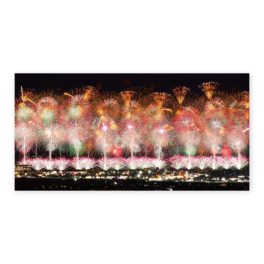 長岡花火　ポストカード　フェニックス紅　220mm x 110mm　ワイド　はがき　手紙　オフィシャルグッズ　 | 