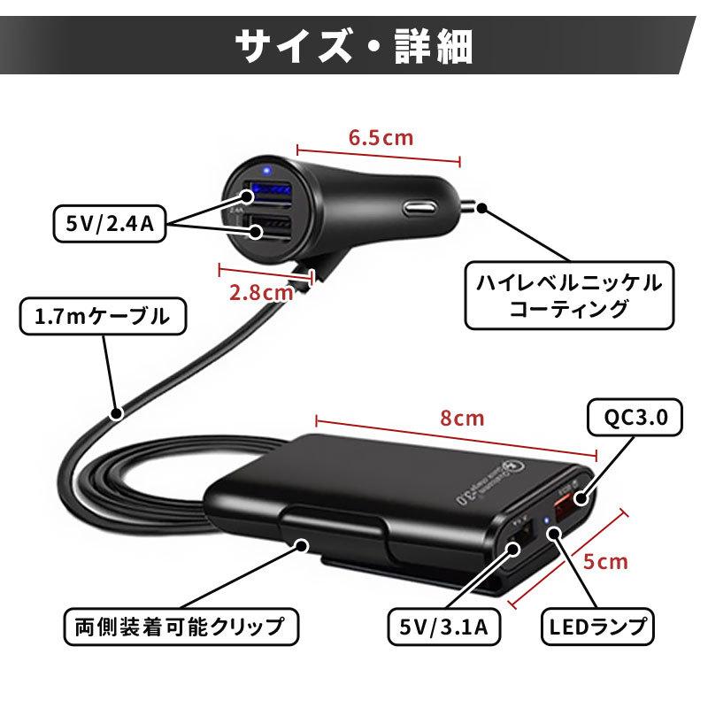 4ポート USB 充電器 ブラック　USBポート 4連 充電機