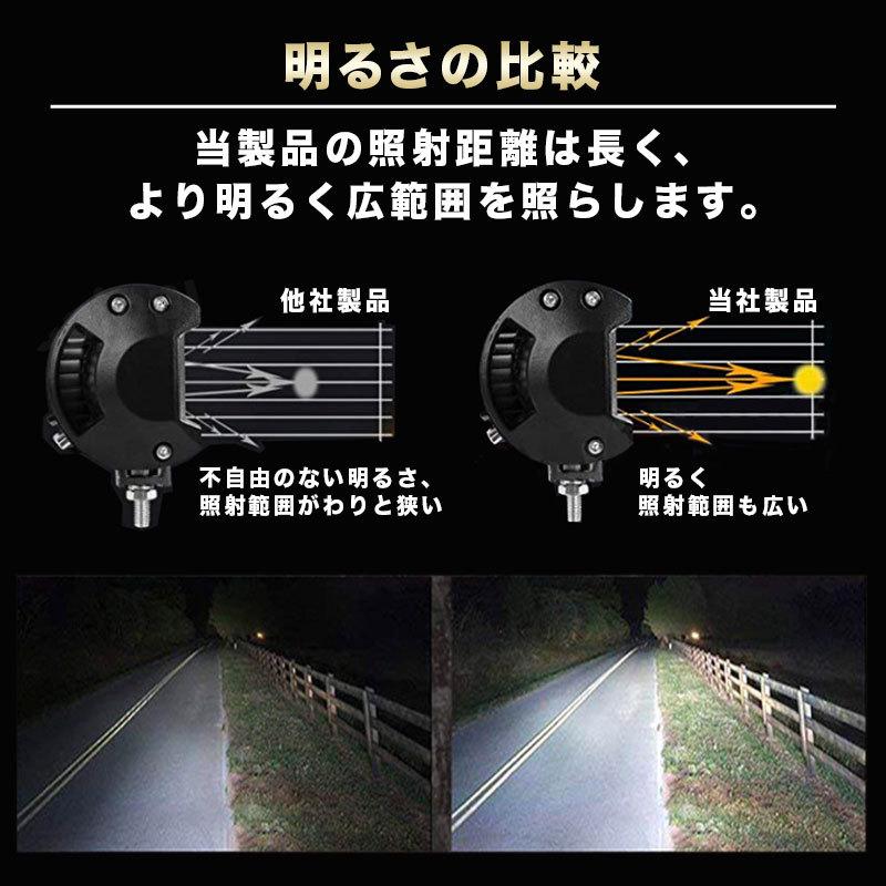 LED作業灯 LEDワークライト 車 120W 2個 防水 40枚チップ トラクター 