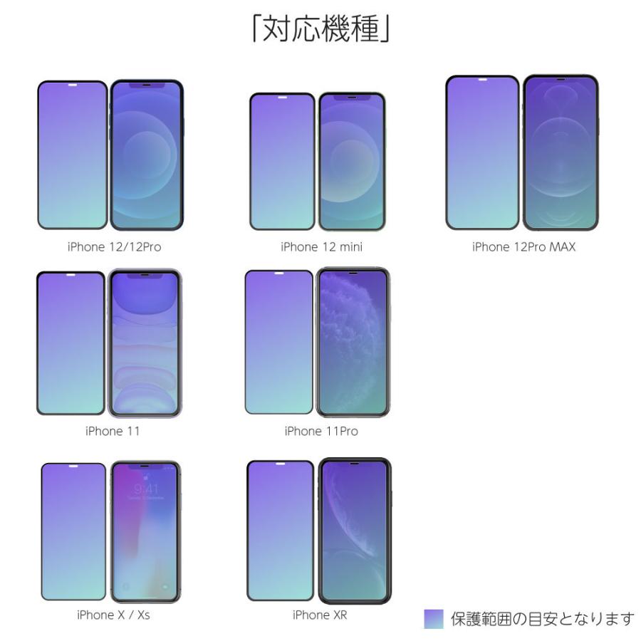 iPhone iPhone13 Pro フィルム 全面 iphone12 pro Max mini ブルー