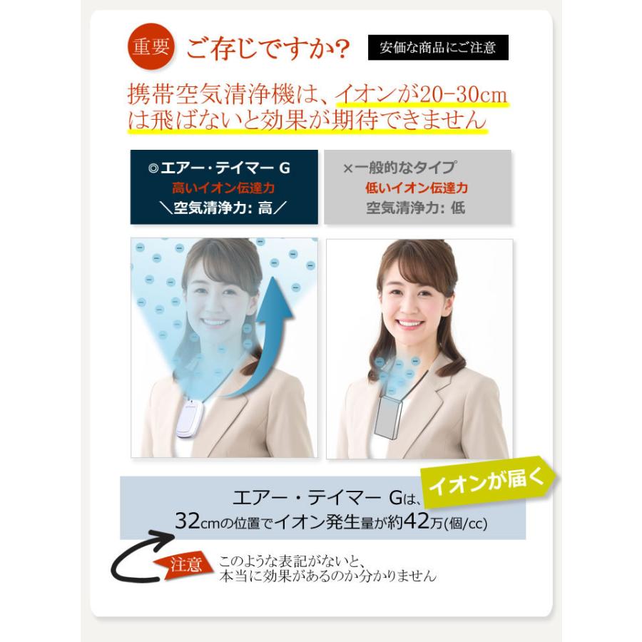 空気清浄機 小型 携帯 首掛け ネックレス型 マイナスイオン発生器
