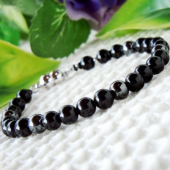 ブラックトルマリン ブレスレット 磁気入り 特大玉10mm/18・19・20・21 