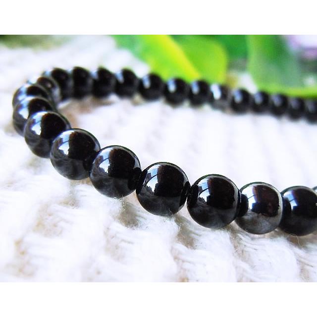 ブラック トルマリン ネックレス 磁気入り 特大玉10mm/50・55・60