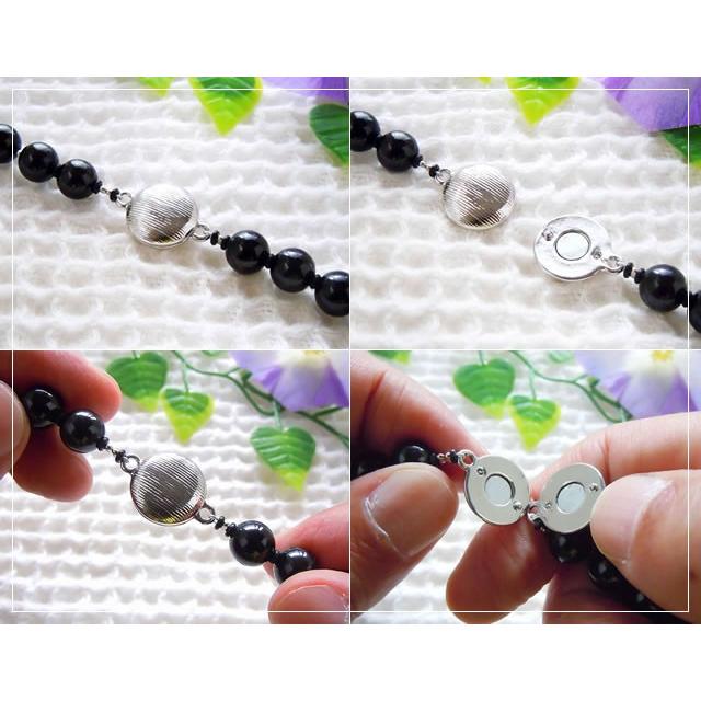ブラックトルマリン ネックレス 磁気入り 標準玉6mm/43・50・55・60cm