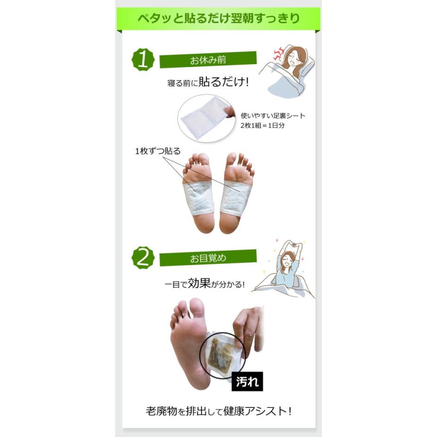 足裏 樹液シート 寝てるまーに 日本製 デトックス効果抜群 疲れた足に フルボ酸・トルマリン・ユーカリ樹液入り (200包・両足100日分)