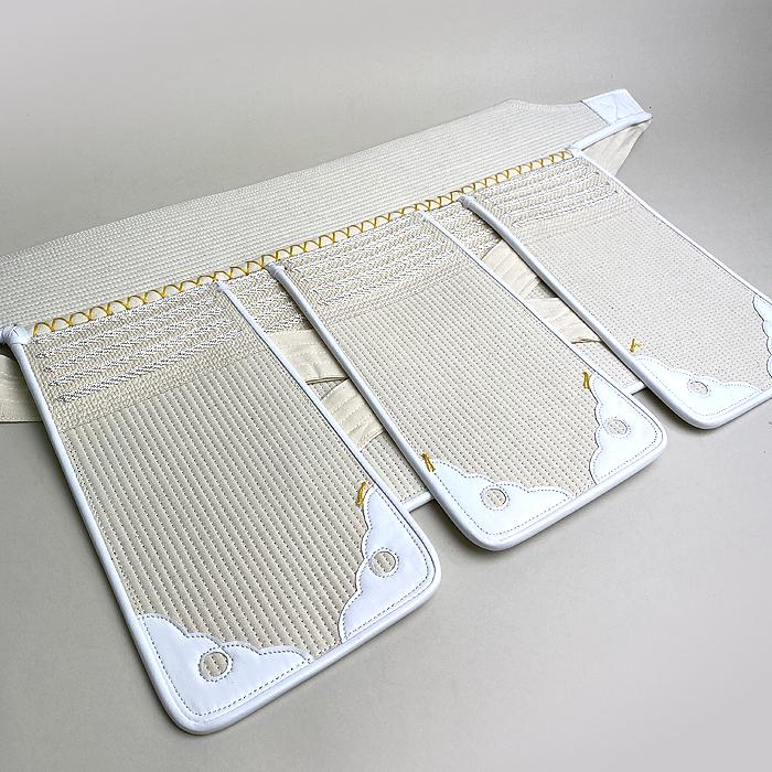 剣道具 垂 単品 手刺 受注生産】 垂 単品 白剣道具 5mm刺 刺繍ネーム付 剣道防具 : 春日武