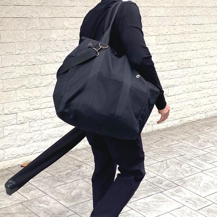 小さい 防具袋 剣道 トート ショルダー 8号 帆布 黒 大人用 子供用  