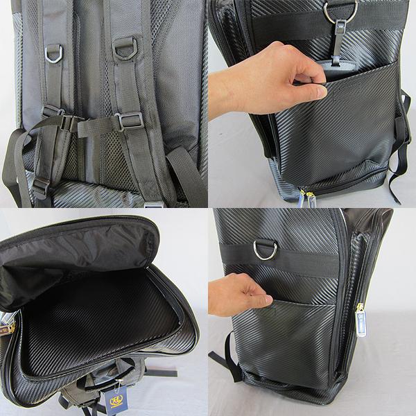 剣道 防具袋 冠 剣道専用 バックパック リュック型 DF-90K ネーム刺繍付_2