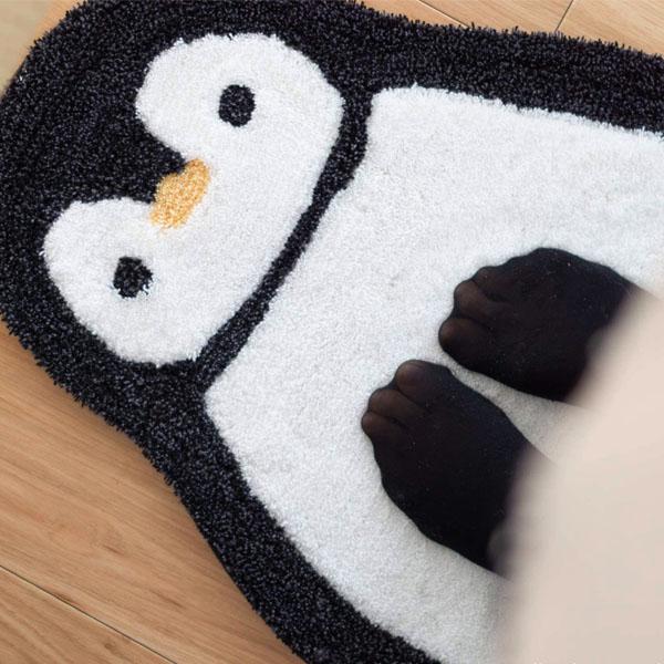 OKA ラグ ペンギン 約56cm×46cm ファンディット アニマル 洗えるマット オカ｜n-kitchen｜05