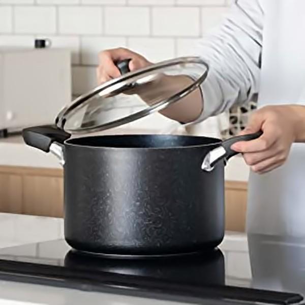 パール金属 ママディナーα カレー・シチューポット 22cm ガラス蓋付 IH対応 マーブルダイヤモンド HB-5896｜n-kitchen｜04