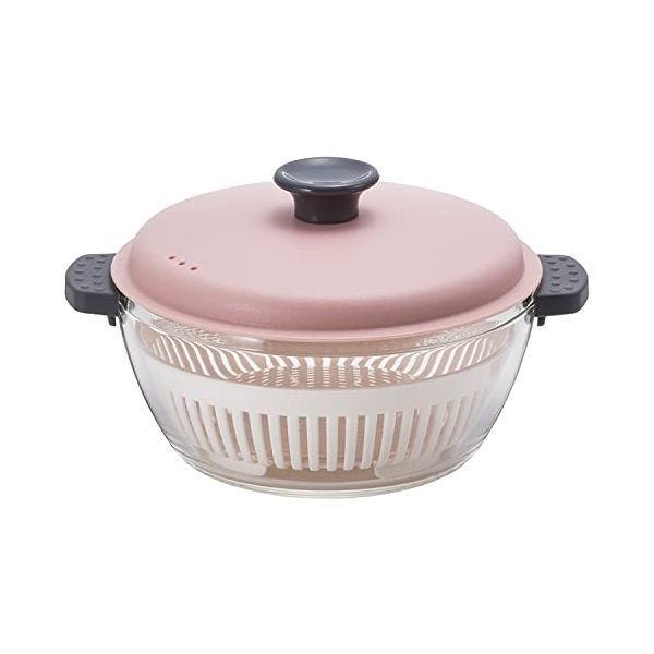 ベストコ ロック＆ロック 電子レンジ＆オーブンにも使える 耐熱ガラス調理鍋 1.5L ピンク LLG485｜n-kitchen