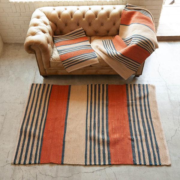 DULTON COTTON CHINDI RUG TERRACOTTA/NB コットン チンディ DULTON COTTON CHINDI RUG TERRACOTTA/NB コットン チンディ