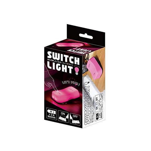 東洋ケース センサーライト ピンク 7.8×15.5×6cm スイッチ型LEDライト ナイトランプ ベッドサイドランプ SWL-PK