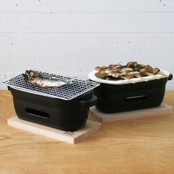かもしか道具店 陶の炭火コンロ 角 白 ホワイト 山口陶器 かもしか道具店 陶の炭火コンロ 角 白 ホワイト 山口陶器