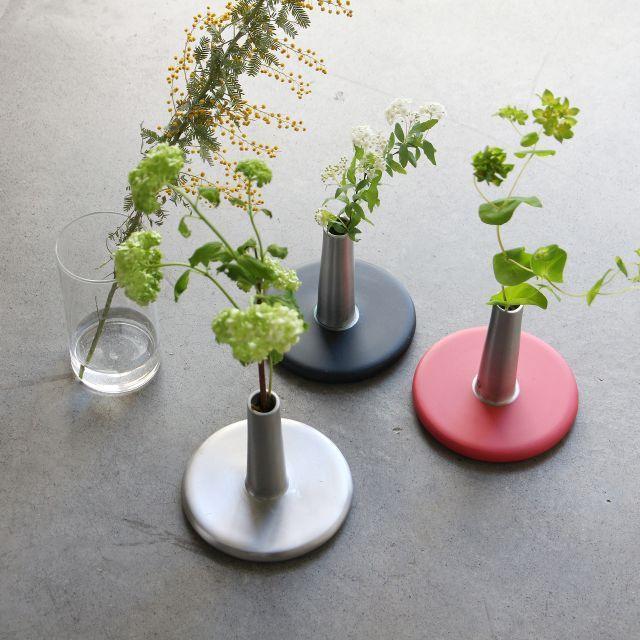 フラワーベース アルミ おしゃれ 一輪挿し 花瓶 Alx Vase Hana Iron