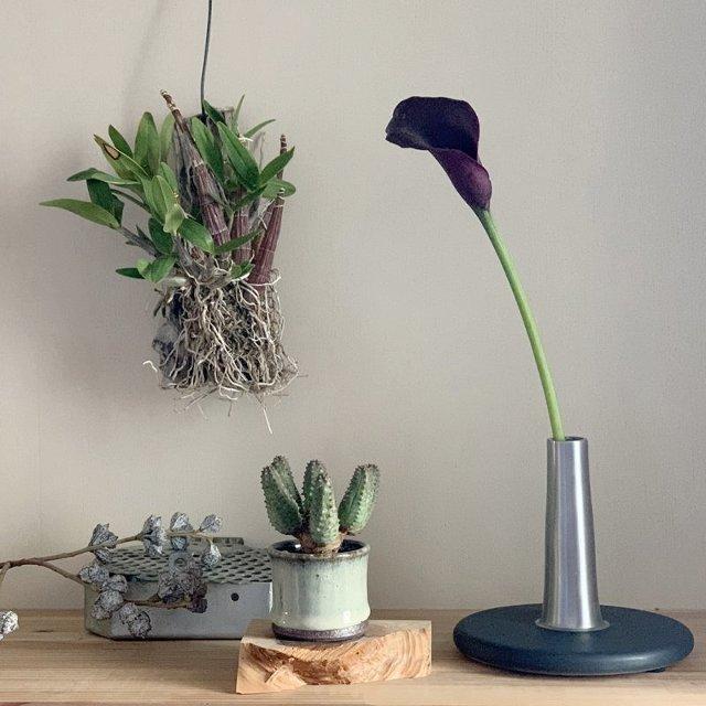 フラワーベース アルミ おしゃれ 一輪挿し 花瓶 Alx Vase Hana Iron