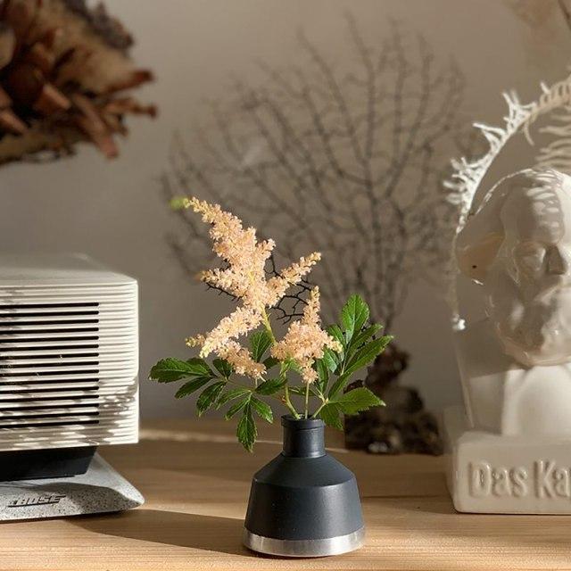 一輪挿し 花瓶 フラワーベース アルミ 小さい おしゃれ Alx Vase Kaku