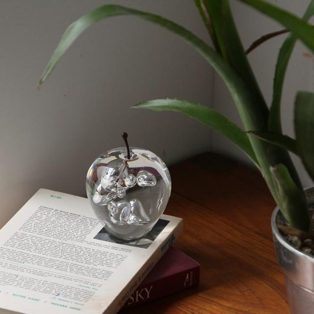 ペーパーウェイト アップル クリア Apple Clear りんご 置物 オブジェ