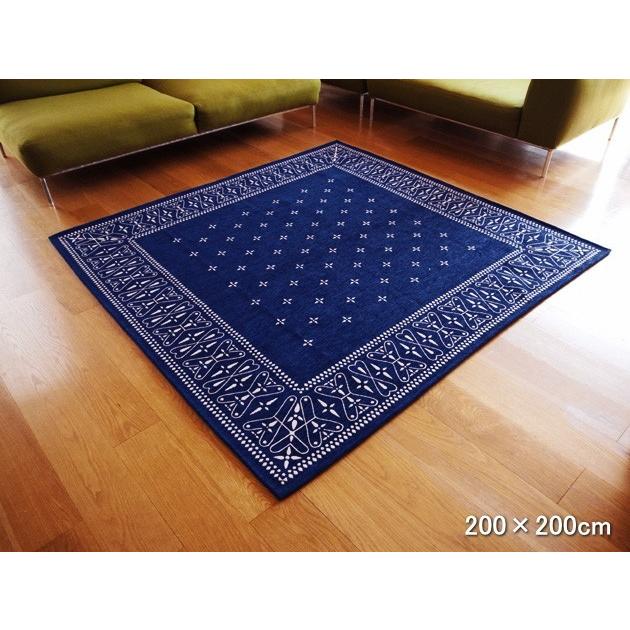 クロス バンダナ ラグ ネイビー 0 0cm Cross Bandanna Rug Navy バンダナ柄 カーペット ラグマット フロアマット Cross Bandanna Rug Ll インテリアショップnorthern Line 通販 Yahoo ショッピング