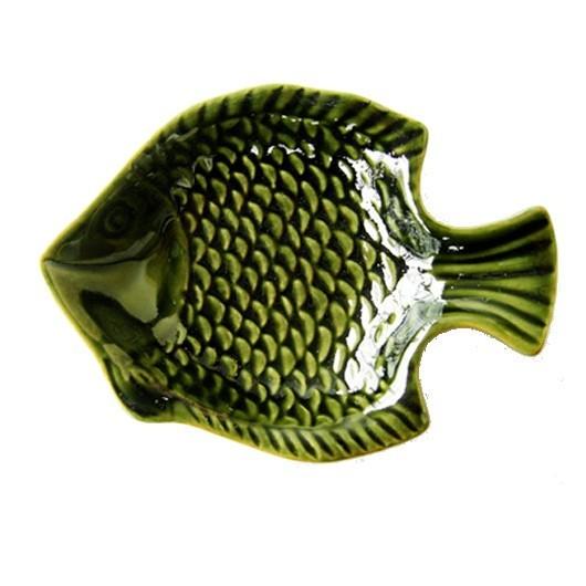 魚型 小皿 豆皿 和食器 しょうゆ小皿 fish plate mini モスグリーン