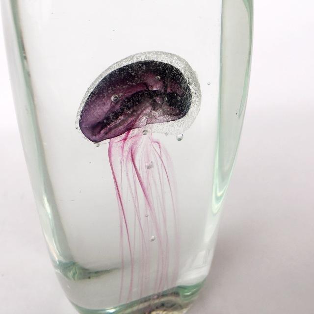 ガラス オブジェ クラゲ Jellyfish Paper Weight Tall ペーパーウェイト 置物 インテリア オブジェ 癒し 玄関 手作り｜n-l｜02