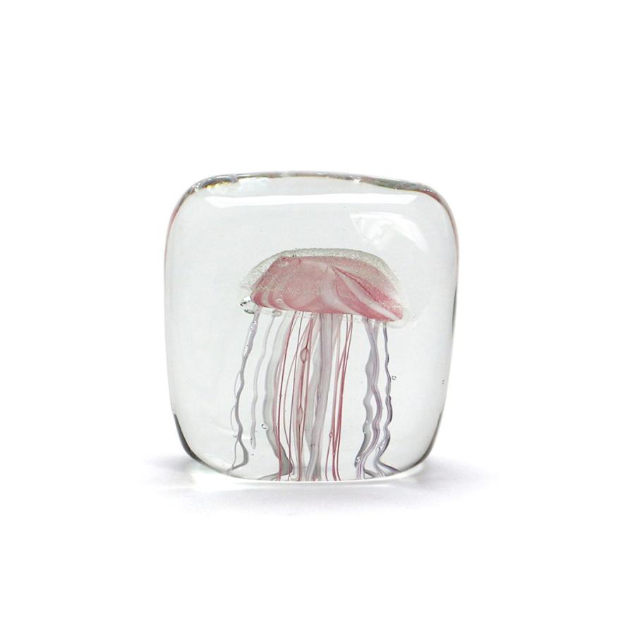ガラス オブジェ クラゲ Jellyfish Twisted Leg Square Pink ガラス オブジェ クラゲ Jellyfish Twisted Leg Square Pink