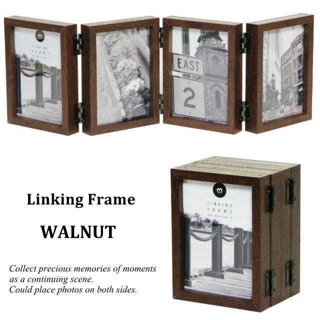 フォトフレーム リンキング フレーム Linking Frame Walnut L版 写真立て プレゼント 結婚祝い 複数 おしゃれ Linking Frame Walnut インテリアショップnorthern Line 通販 Yahoo ショッピング