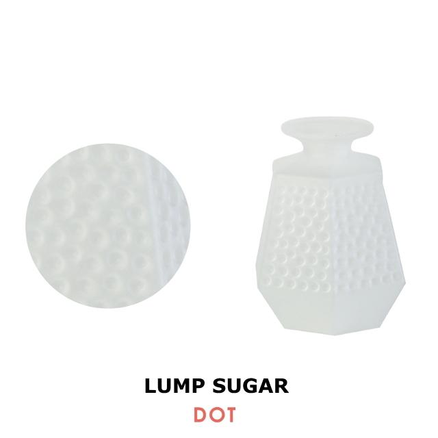 フラワーベース ガラス 白 おしゃれ 軽量 一輪挿し 花瓶 Lump Sugar DOT｜n-l