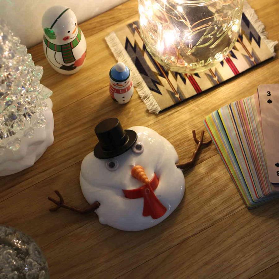 雪だるま 置物 メルティング スノーマン Melting Snow Man