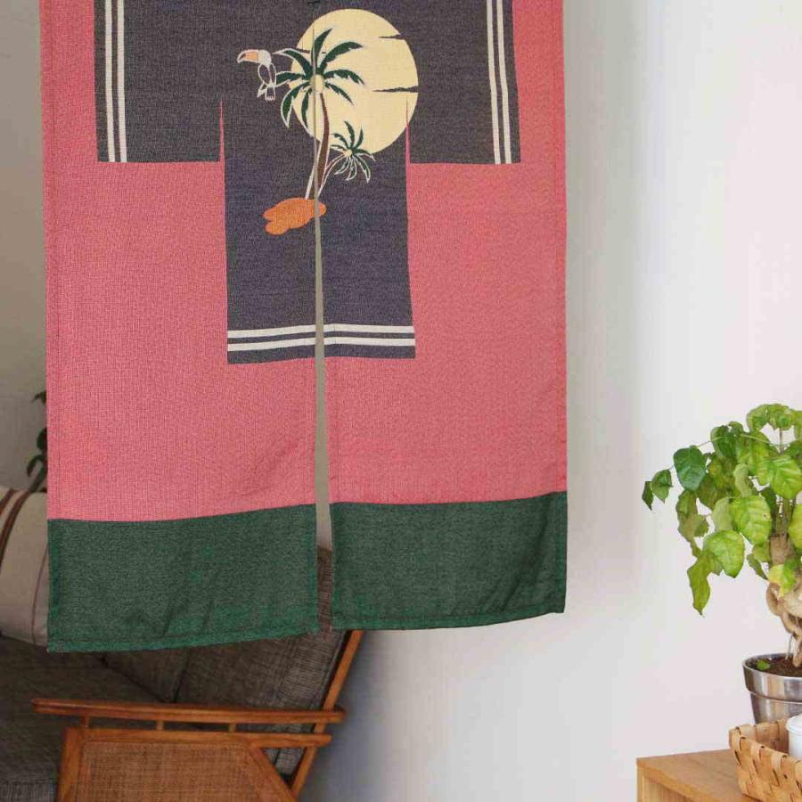 のれん Noren Palm Tree パームツリー カーテン 間仕切り 両面 幅78cm