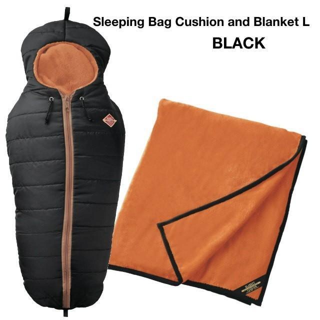 クッション ブランケット Lサイズ ブラック Sleeping Bag Cushion and Blanket Large BLACK 120