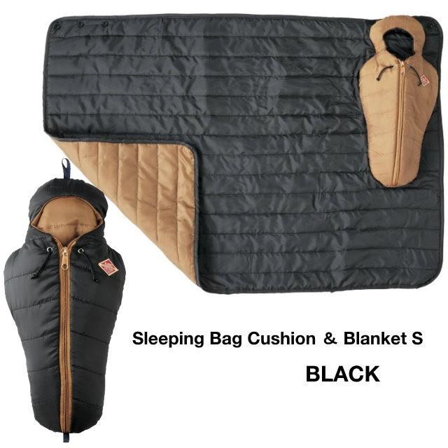 クッション ブランケット Sサイズ ブラック Sleeping Bag Cushion and Blanket Small BLACK 70×