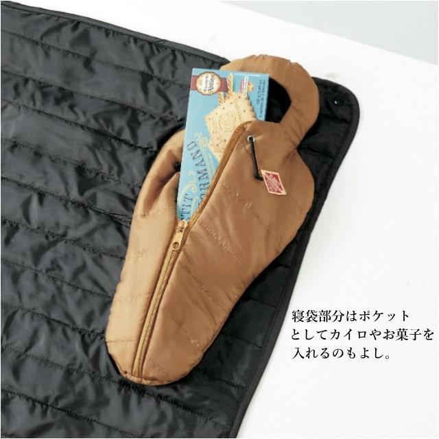 クッション ブランケット Sサイズ レッド Sleeping Bag Cushion and Blanket Small RED 70×